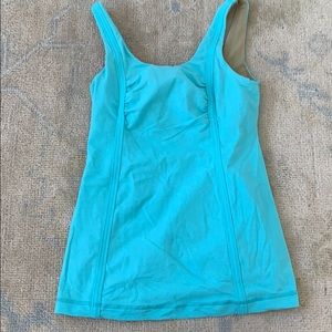 Lululemon bright striped tank with built in bra